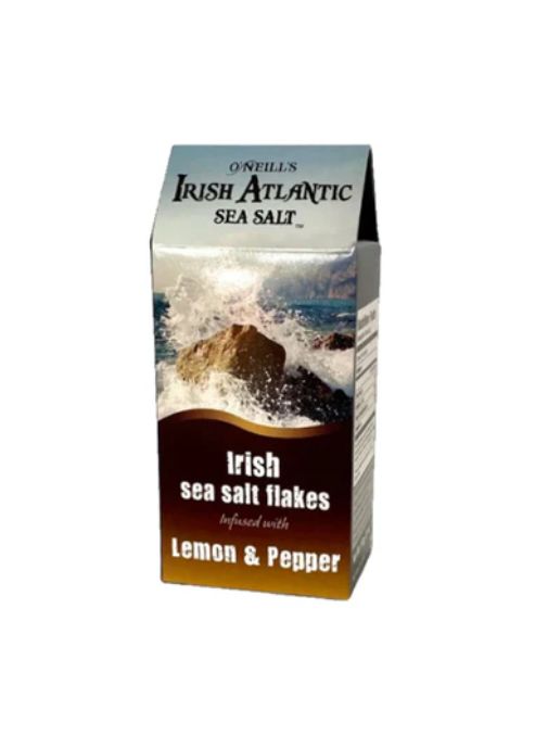 Irish Atlantic Sea Salt Flakes Lemon and Pepper 100g